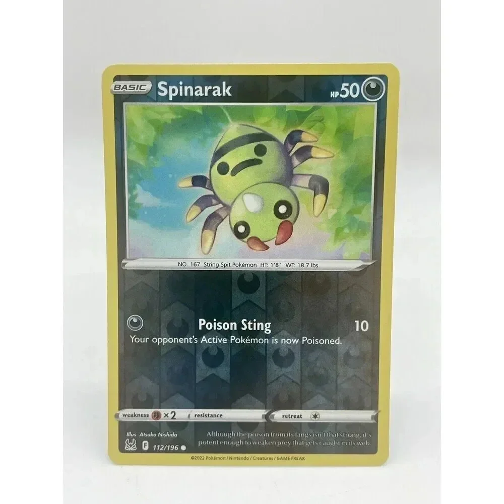 Spinarak 112/196 Lost Origin Pokemon TCG Reverse Holo‎ Mint Unplayed